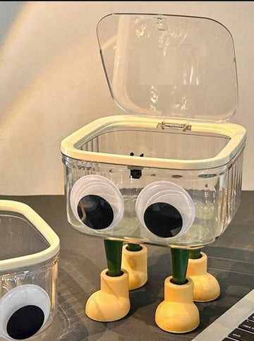 Cute Cartoon Trash Can with Lid